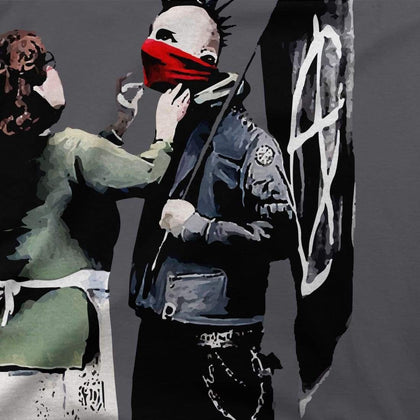 Banksy Anarchist Punk and His Mother Artwork T-Shirt Phreshmen