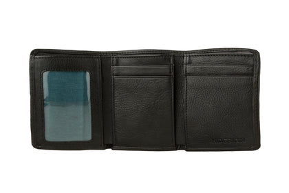 Hidesign Angle Stitch Leather Slim Trifold Wallet Phreshmen