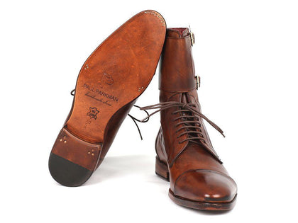 Paul Parkman Men's High Boots Brown Calfskin (ID#F554-BRW) Phreshmen