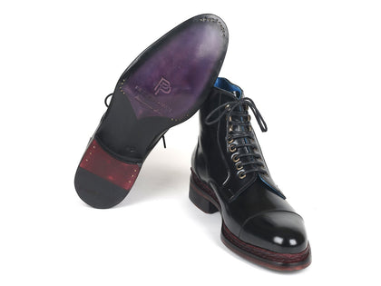 Paul Parkman Polished Leather Boots Black (ID#5075-BLK) Phreshmen