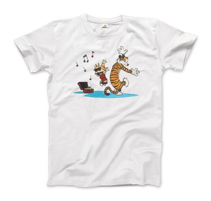Calvin and Hobbes Dancing With Record Player T-Shirt Phreshmen