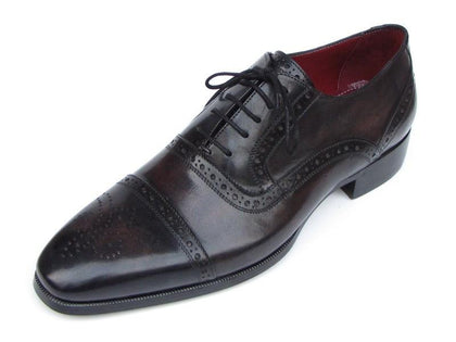 Paul Parkman Men's Captoe Oxfords Bronze & Black Shoes (ID#77U844) Phreshmen