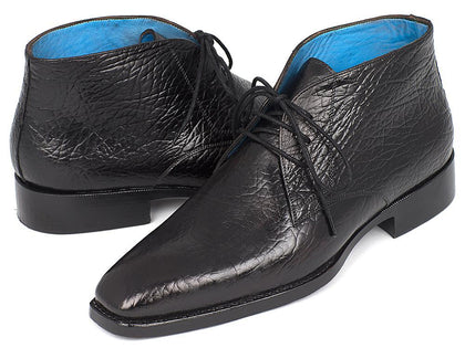 Paul Parkman Men's Chukka Boots Black (ID#FG55-BLK) Phreshmen
