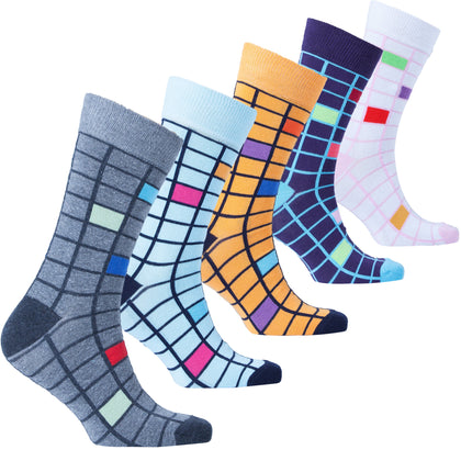 Men's Fashionable Blocks Socks Phreshmen