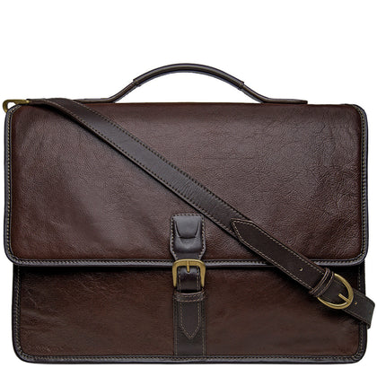Hidesign Harrison Buffalo Leather Laptop Briefcase Phreshmen