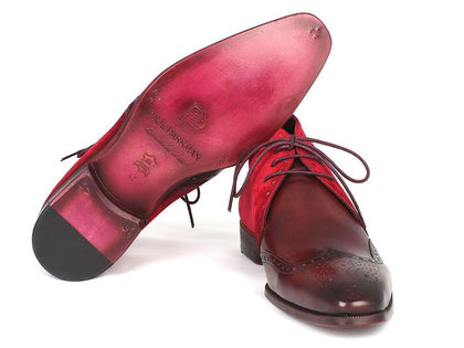 Paul Parkman Men's Chukka Boots Bordeaux Suede & Leather (ID#CK51-BRD) Phreshmen