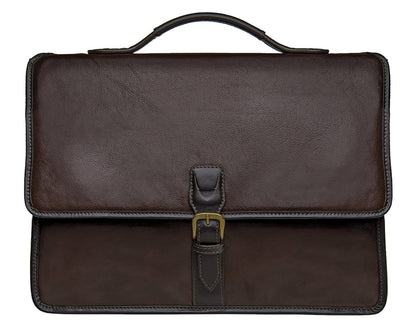 Harrison Buffalo Leather Laptop Briefcase Phreshmen