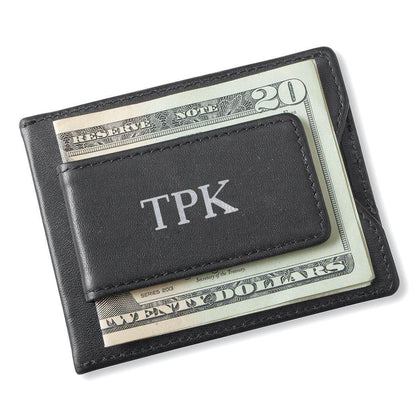 Personalized Wallet - Magnetic Money Clip - Black Phreshmen