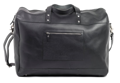 Black Leather Duffel Bag Phreshmen