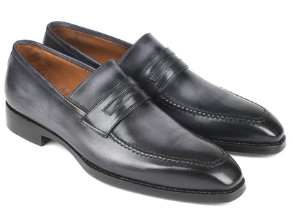 Paul Parkman Gray Burnished Goodyear Welted Loafers (ID#37LFGRY) Phreshmen