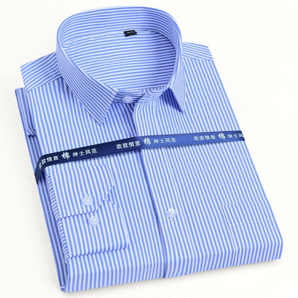 Men's Classic Solid/Striped Long Sleeve Shirt Phreshmen