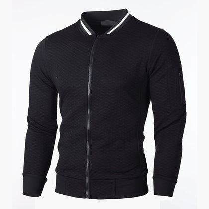 MRMT 2021 Brand New Men's Zipper Sweatshirts Zipper Collar Jacket Cardigan for Male Casual Plaid Sweatshirt Phreshmen