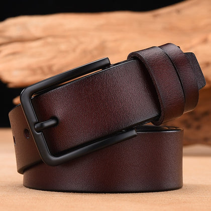 [LFMB]cow genuine leather luxury strap male belts for men new fashion classice vintage pin buckle leather belt male belt men Phreshmen
