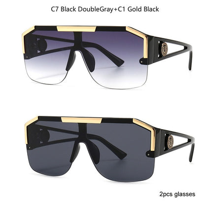 Men Big Square Retro Style Sunglasses UV400 Phreshmen