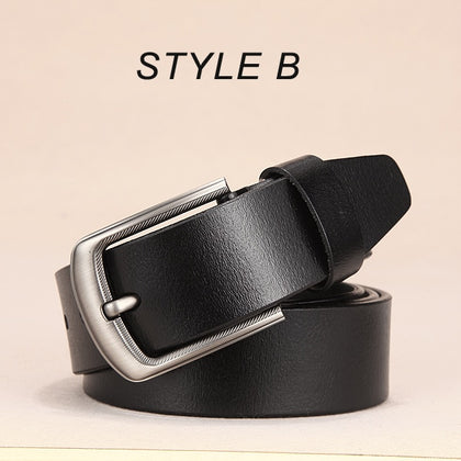 [DWTS]Men Belt Male High Quality Leather Belt Men Male Genuine Leather Strap Luxury Pin Buckle Fancy Vintage Jeans Free Shipping Phreshmen